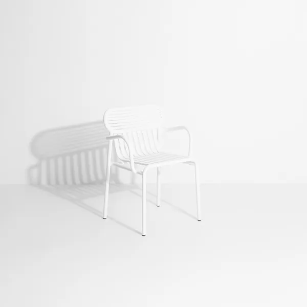 WEEK-END Dining Chair with Armrests White