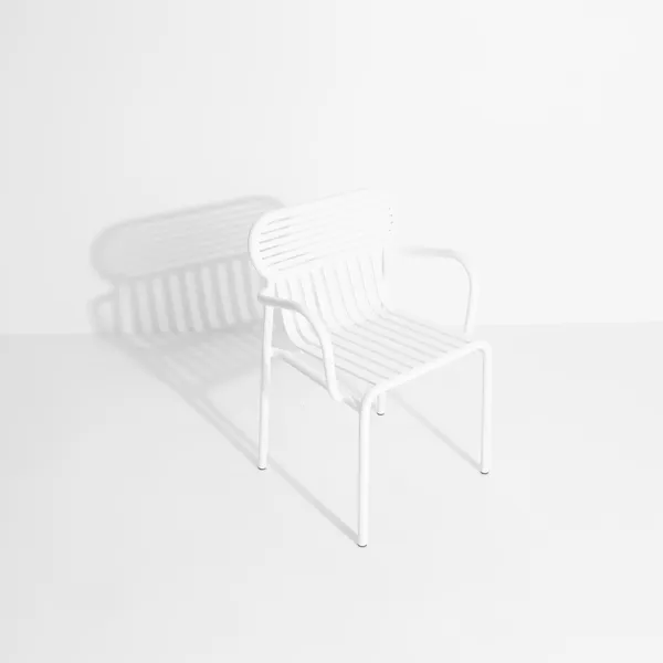 WEEK-END Dining Chair with Armrests White