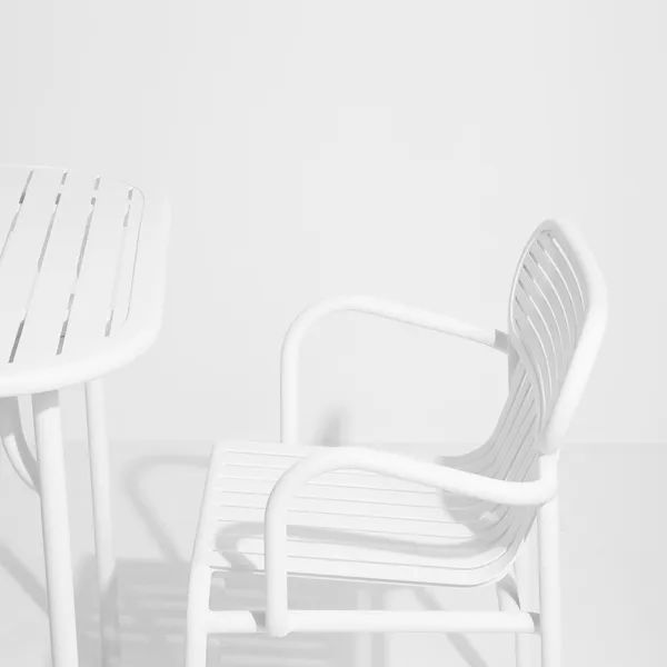 WEEK-END Dining Chair with Armrests White