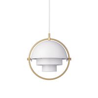 Multi-Lite Pendant Small Brass & White