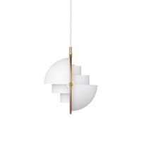 Multi-Lite Pendant Small Brass & White