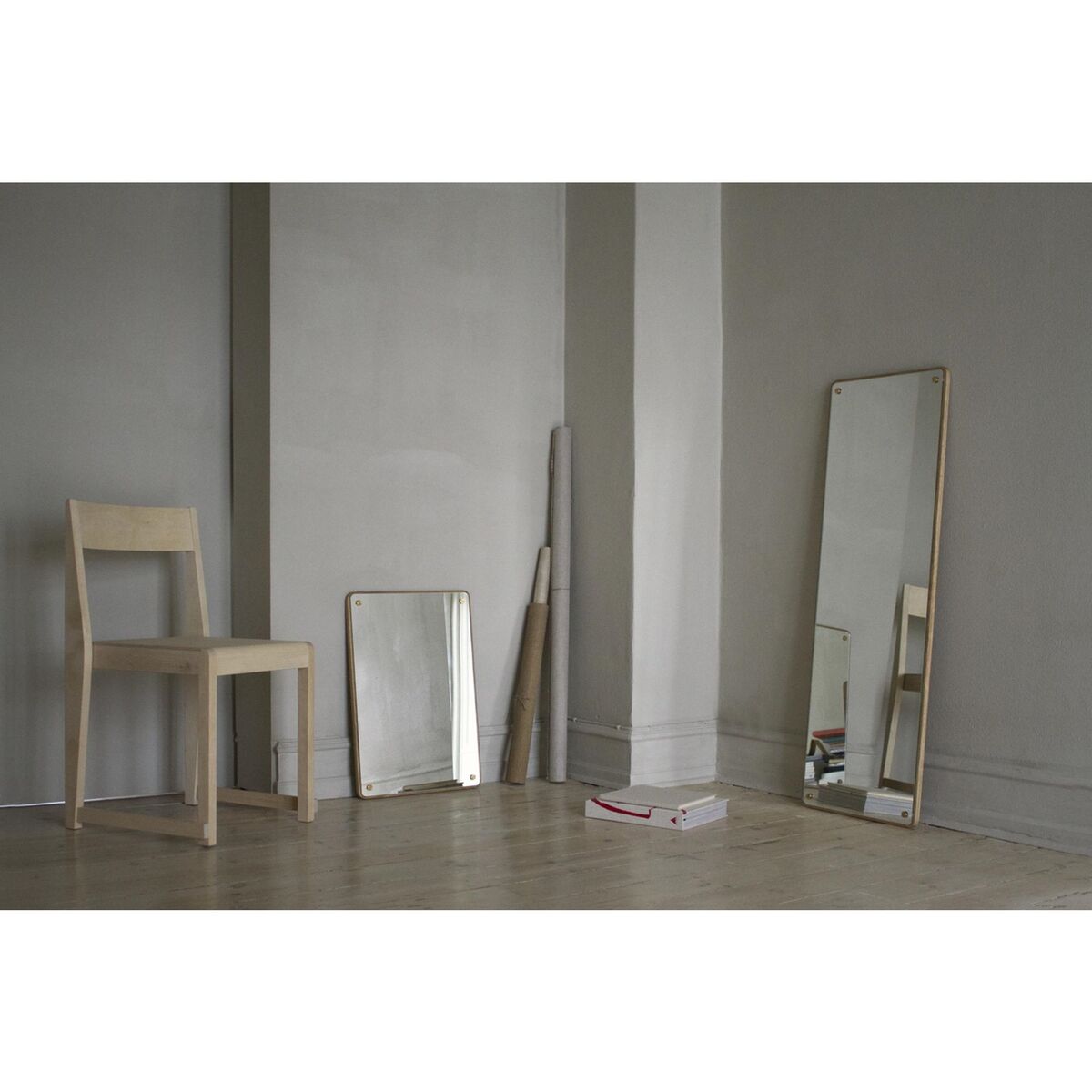 Espejo Rectangular RM-1 Grande de Roble Natural