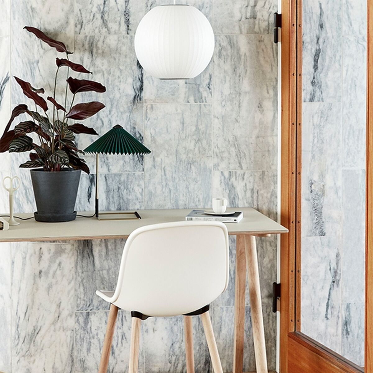 Nelson Ball Bubble Pendant Small Off-White
