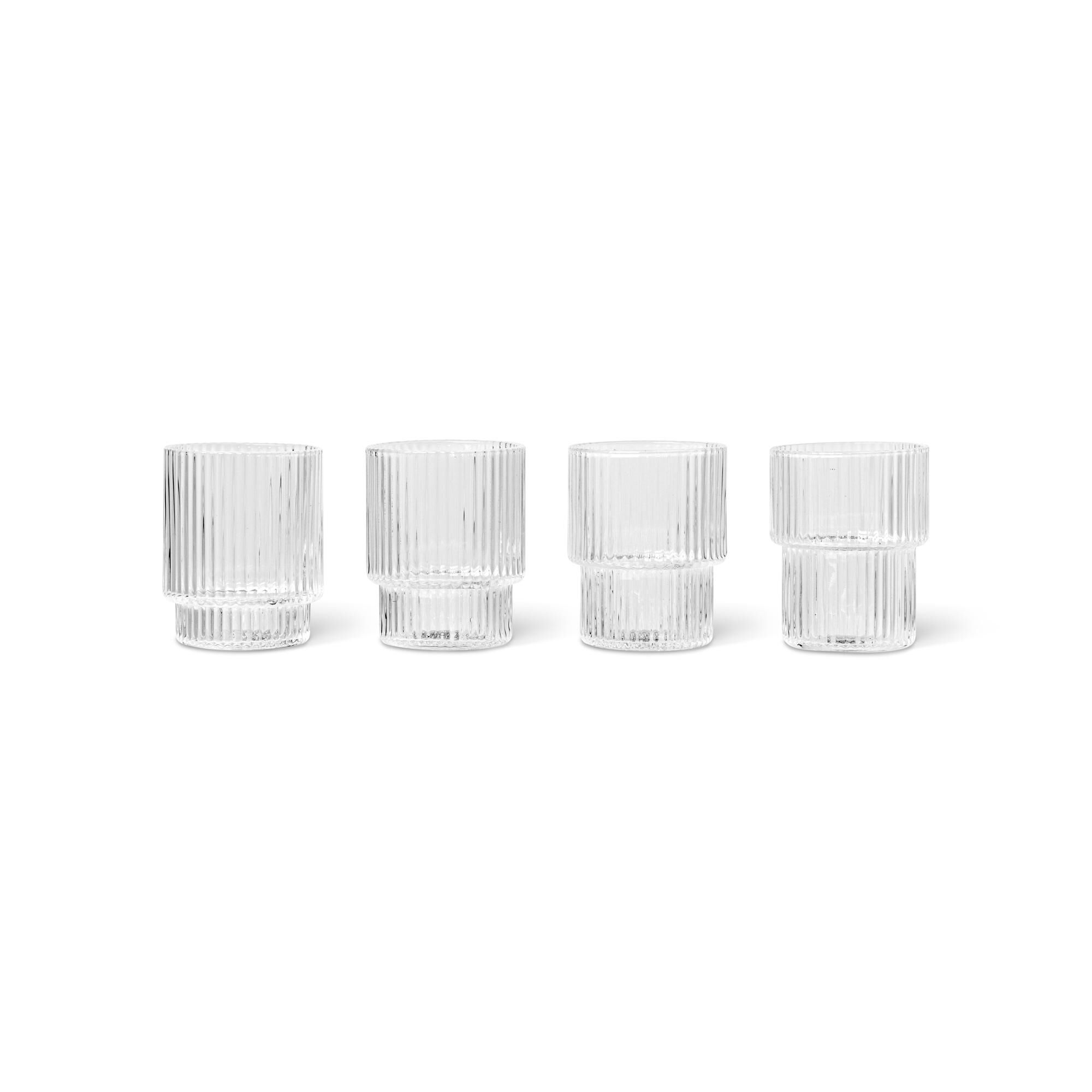 Ripple Glass Petit 6 Ml Lot de 4 Transparent