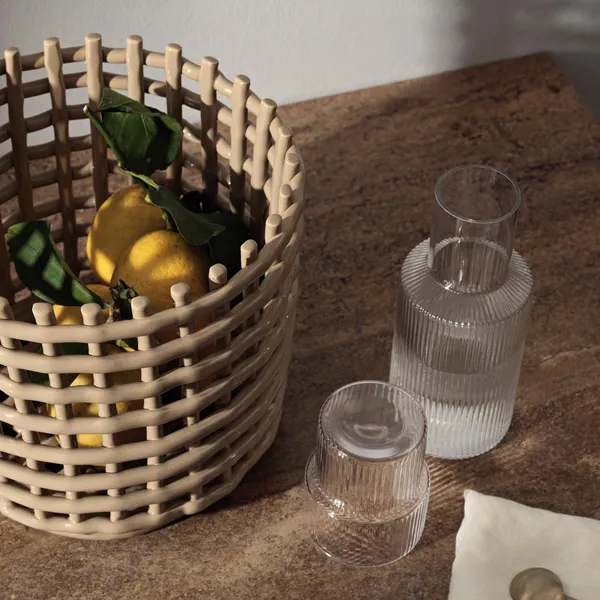 Ripple Glass Klein 6ml Set van 4 Gerookt