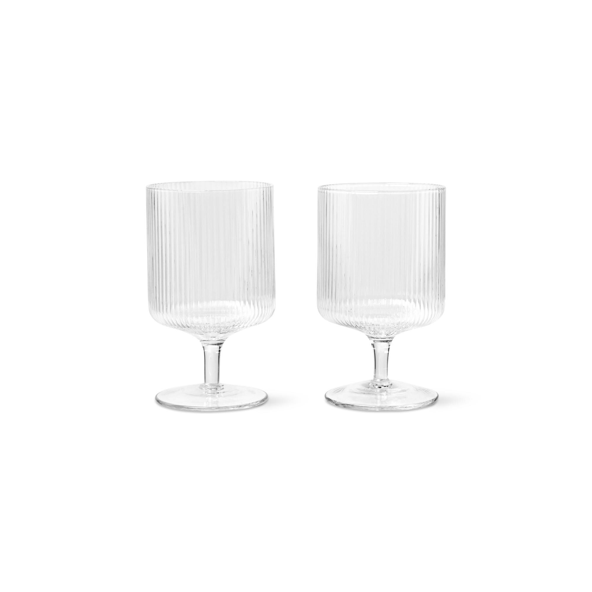 Lot de 2 Verres à Vin Ripple Transparent