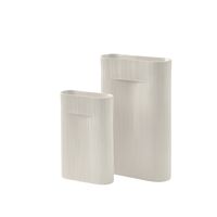 Ridge Vase H48,5 Off White