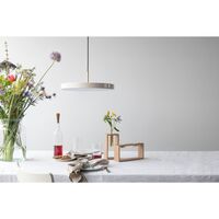 Asteria Mini Pendelleuchte Weiß mit Messing