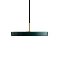 Asteria Mini Pendelleuchte Grün mit Messing