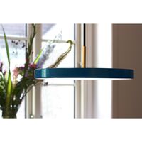 Asteria Mini Pendelleuchte Blau mit Messing