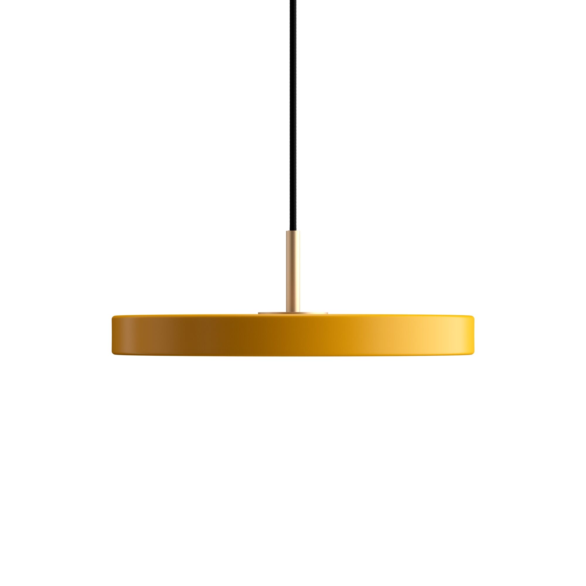 Suspension Asteria Mini Jaune avec Dessus en Laiton