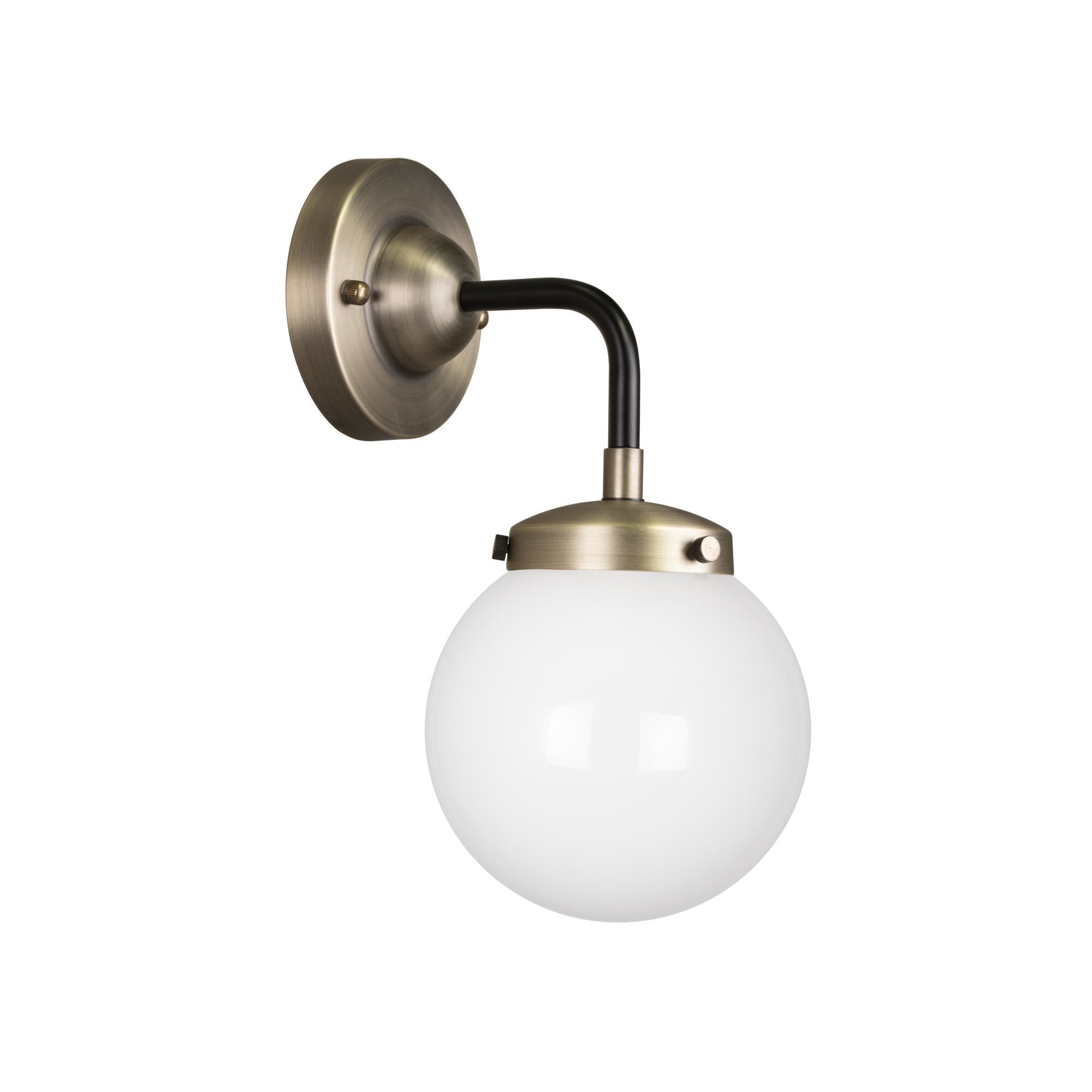 Alley 1 Applique Murale Laiton Antique/Blanc