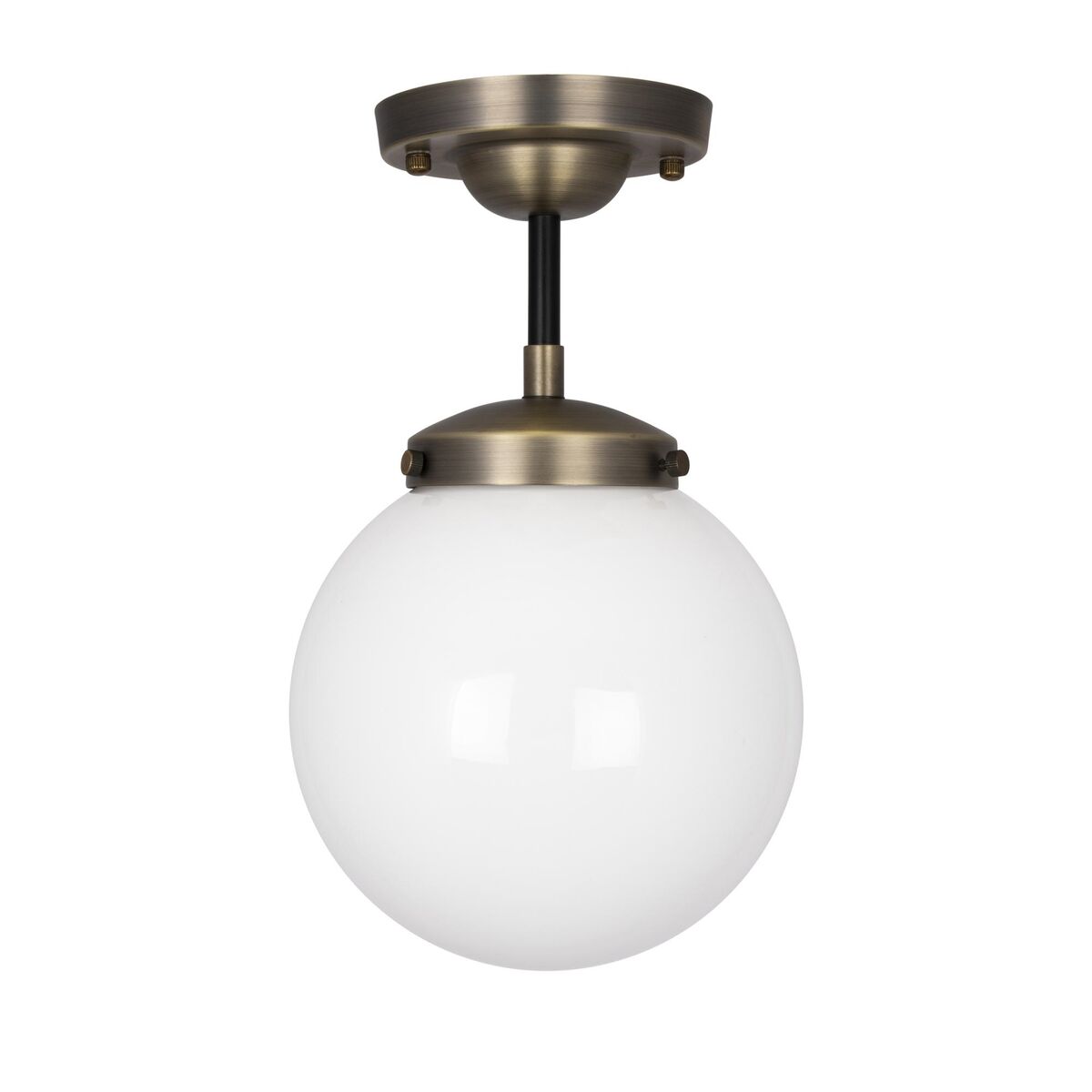 Alley Ceiling Light Antique Brass/ White