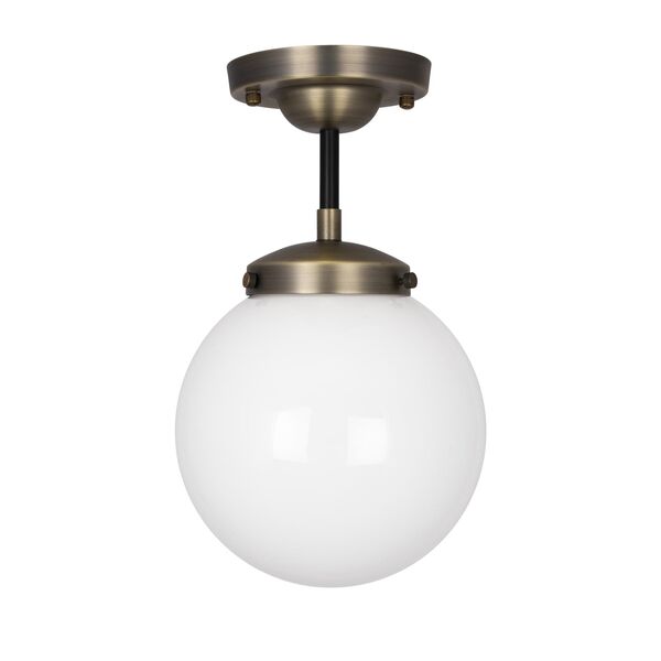 Alley Ceiling Light Antique Brass/ White