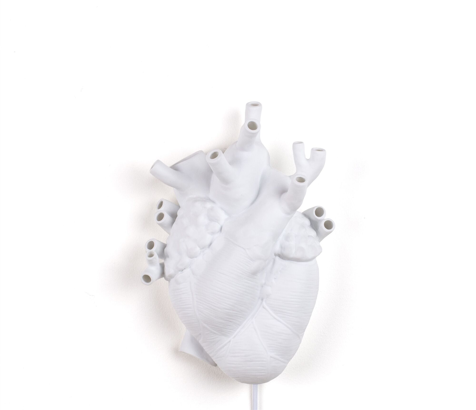 Heart V&auml;gglampa Vit