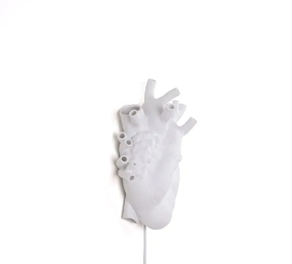 Corazón Lámpara de Pared Blanco