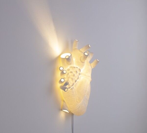 Seletti Corazón Blanco – Lámpara de pared — imagen 3