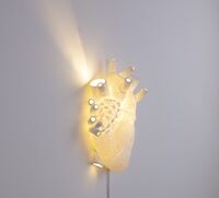 Corazón Lámpara de Pared Blanco