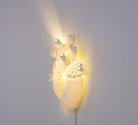 Corazón Lámpara de Pared Blanco