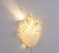 Corazón Lámpara de Pared Blanco
