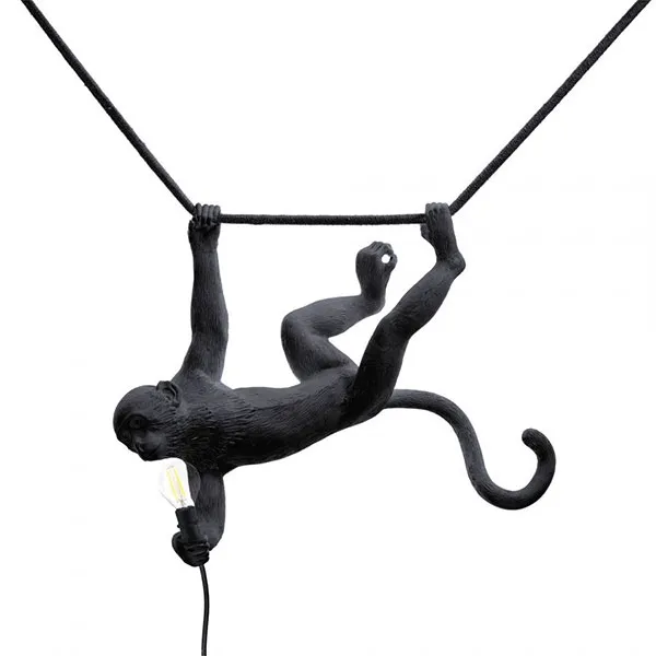 Monkey Swing Pendant Black Outdoor