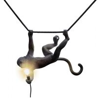 Monkey Swing Lámpara Colgante Negro Exterior