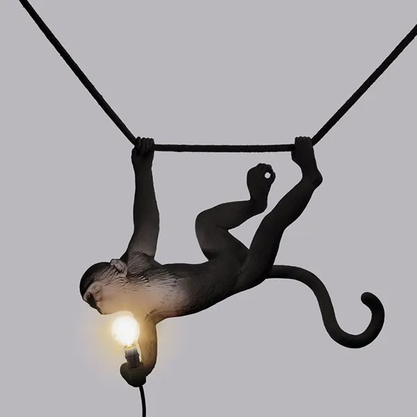 Monkey Swing Pendant Black Outdoor