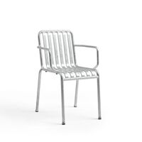Chaise Palissade avec Accoudoirs en Acier Galvanisé à Chaud