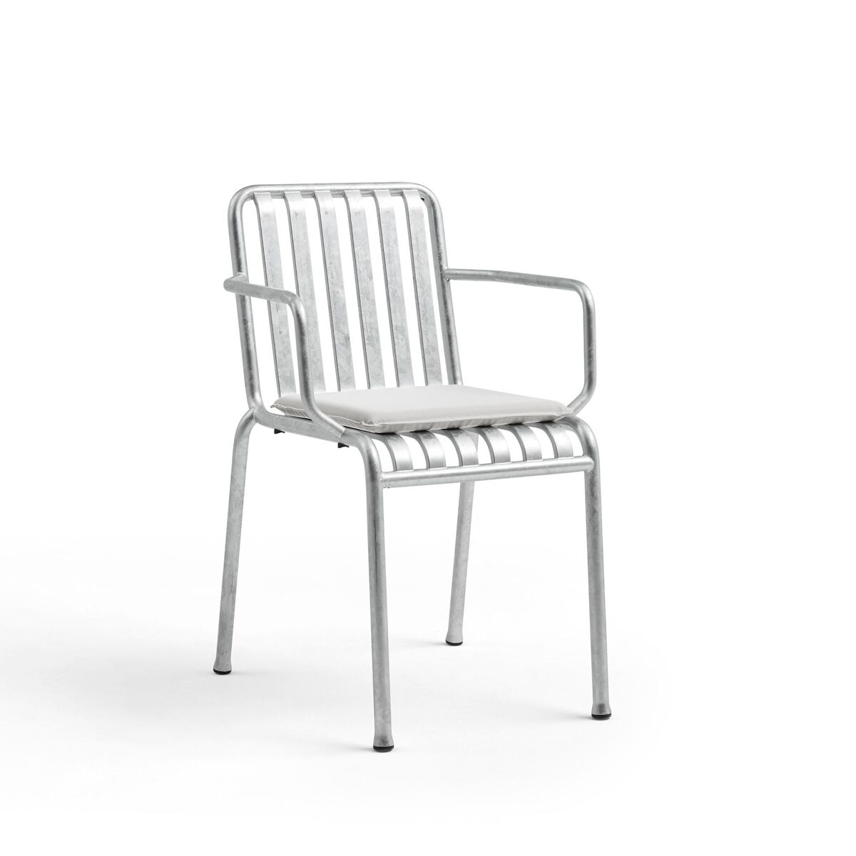 Chaise Palissade avec Accoudoirs en Acier Galvanisé à Chaud