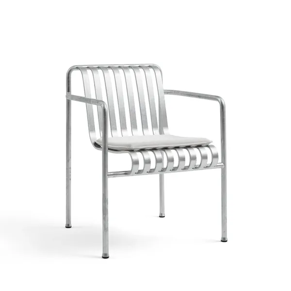 Palissade Dining Chair with Armrests Hot-Dip Galvanized Steel