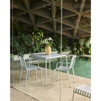 Palissade Dining Chair with Armrests Hot-Dip Galvanized Steel