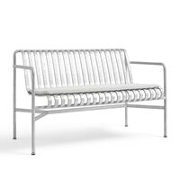 Palissade Dining Bench with Armrests Hot-dip Galvanized Steel