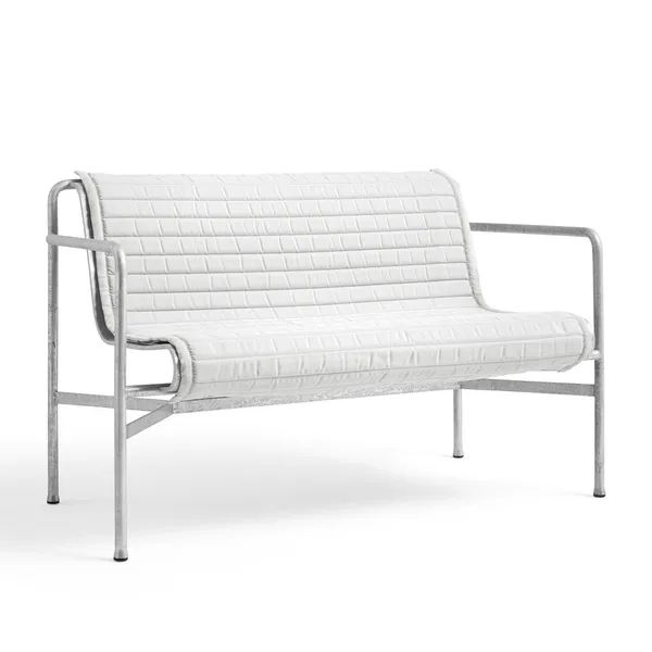Palissade Dining Bench with Armrests Hot-dip Galvanized Steel