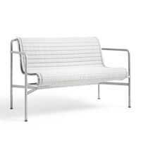 Palissade Dining Bench with Armrests Hot-dip Galvanized Steel