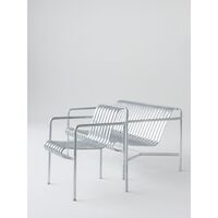 Palissade Dining Bench with Armrests Hot-dip Galvanized Steel