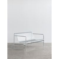 Palissade Dining Bench with Armrests Hot-dip Galvanized Steel