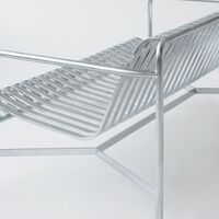 Palissade Dining Bench with Armrests Hot-dip Galvanized Steel