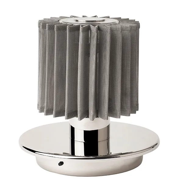 130 Table Lamp Silver & Silver