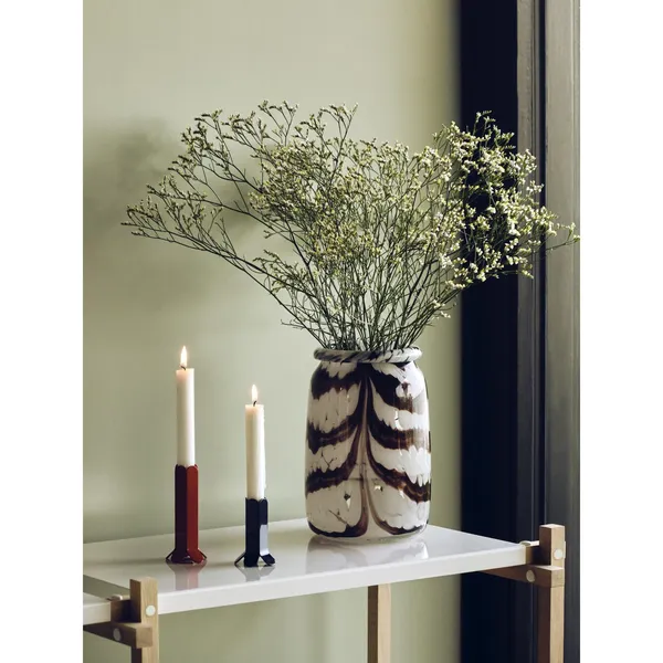 Splash Roll Neck Vase Medium White