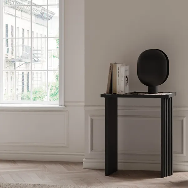 Clam Table Lamp Burnt Black
