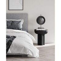 Dusk Table Lamp Oxidized Aluminum