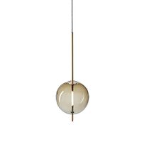 Kandinsky 30 Pendant Smoked Brown Glass & Brass