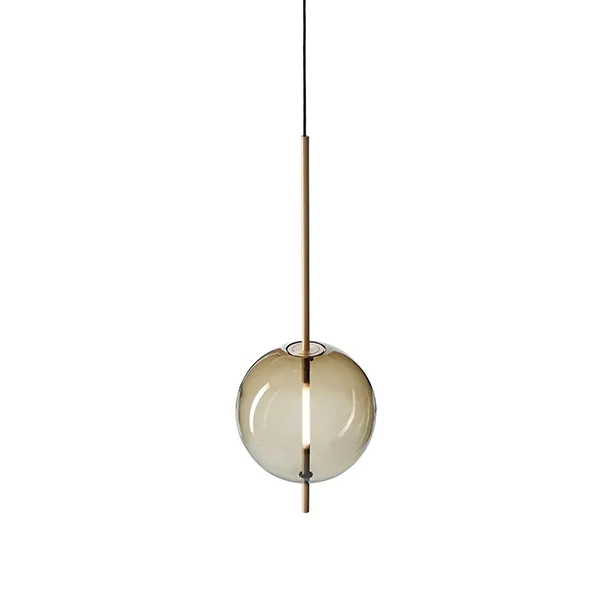 Kandinsky 30 Pendant Smoked Brown Glass & Brass