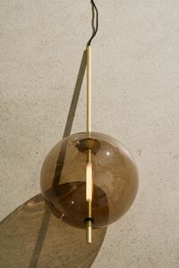 Kandinsky 30 Pendant Smoked Brown Glass & Brass