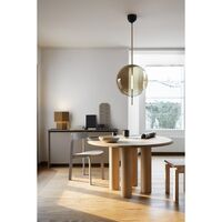 Kandinsky 30 Pendant Smoked Brown Glass & Brass