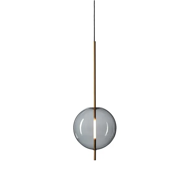 Kandinsky 30 Pendant Smoked Grey Glass & Brass