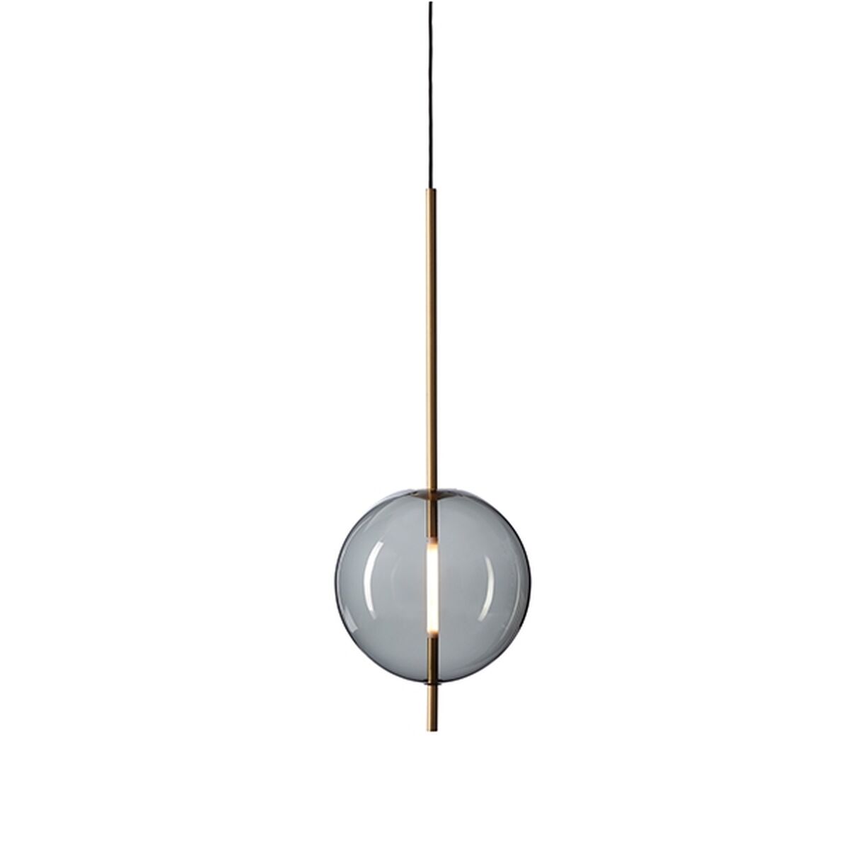 Kandinsky 30 Pendant Smoked Grey Glass & Brass