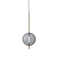 Kandinsky 30 Pendant Smoked Grey Glass & Brass