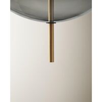 Kandinsky 30 Pendant Smoked Grey Glass & Brass