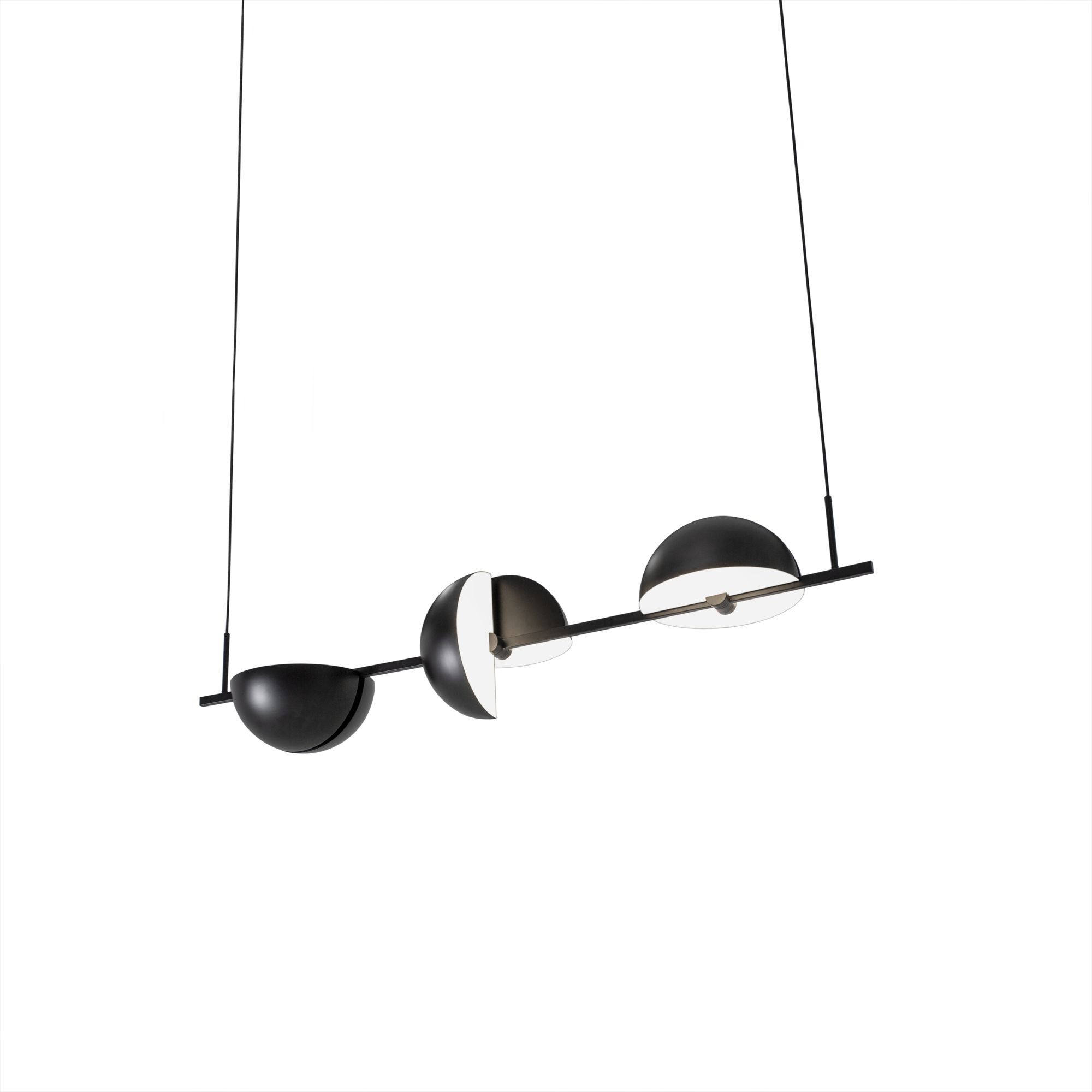 TRAPEZE Taklampa 152,2x28 cm Svart